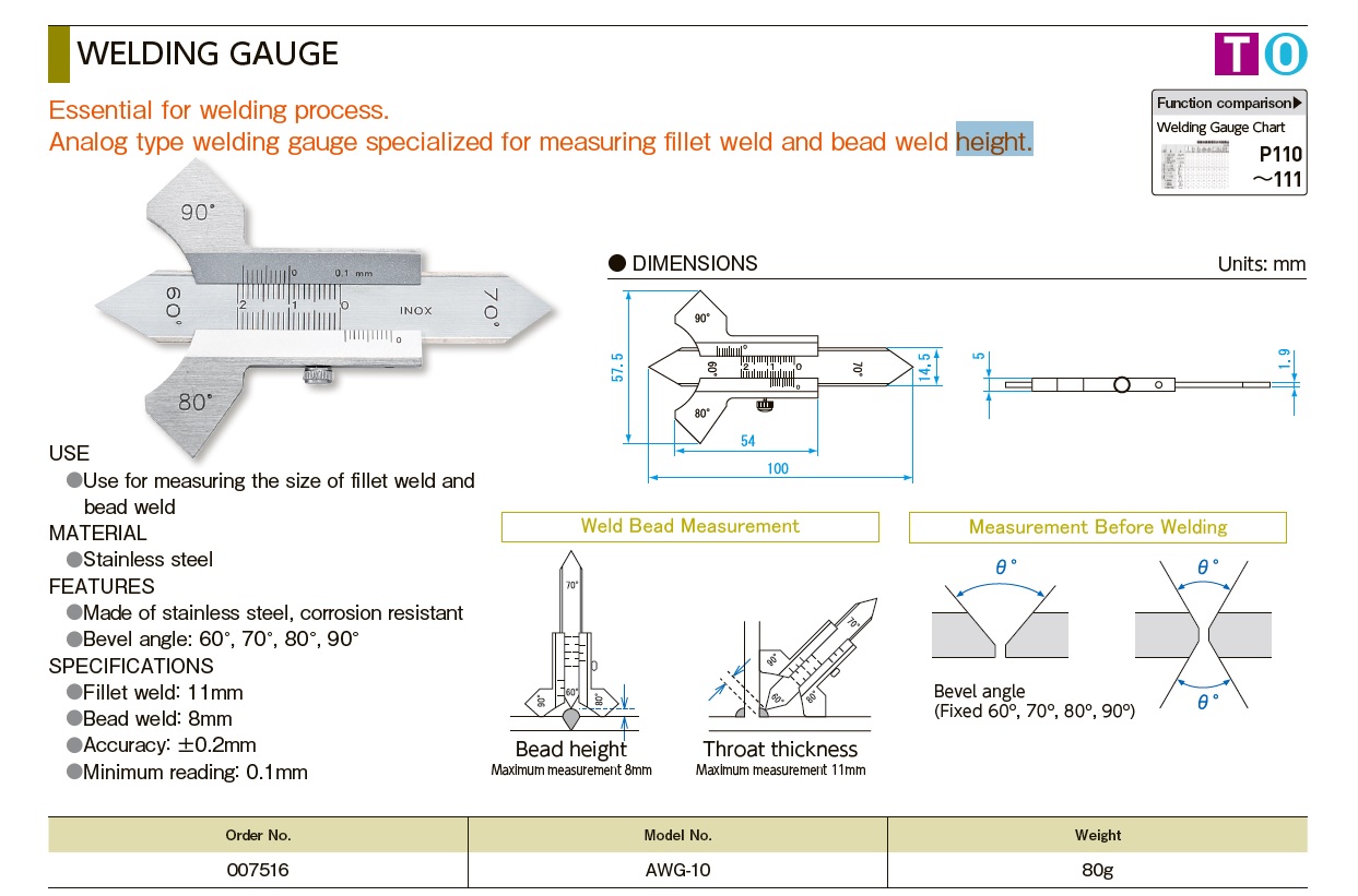 Ichiban Precision Sdn Bhd SK SK Welding Gauge